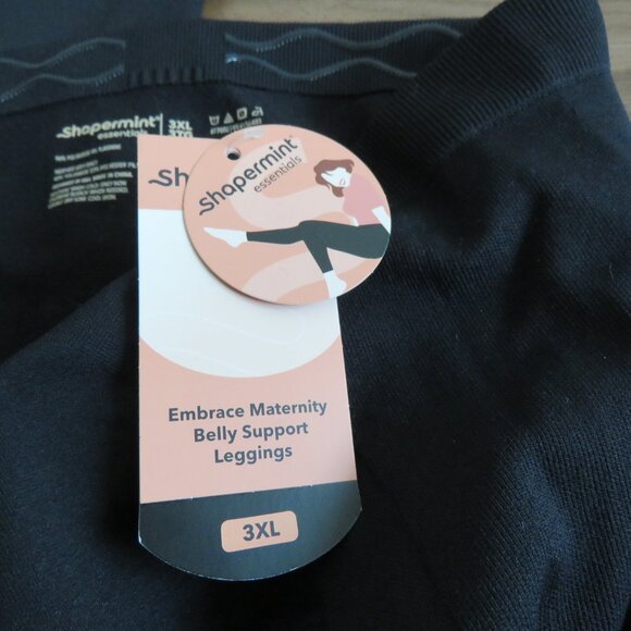 SHAPERMINT Essentials Embrace Maternity Belly Support Leggings Black 3XL NWT - Picture 11 of 12